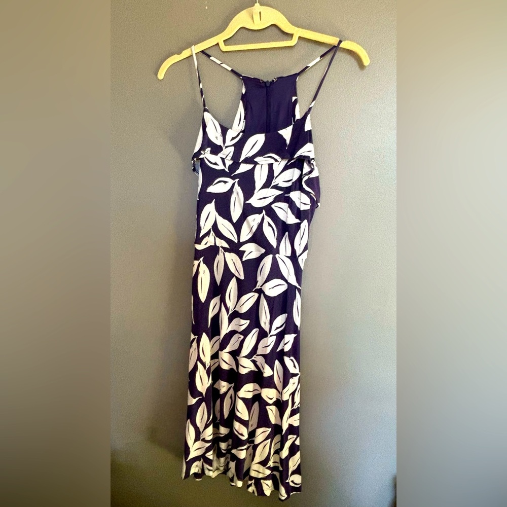 Dark purple and white Ann Taylor Loft dress